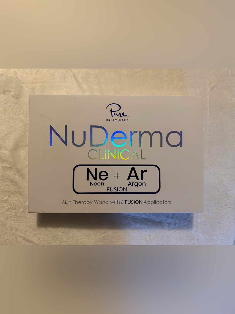 NuDerma Clinical Skin Therapy Wand - White (Neon + Argon Fusion)